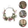 Decorative Flowers Artificial Garland Wedding Hanging Decor Creative Wreath Pendant Festival Summer Front Door Fake Leaves Iron Decoration