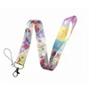 Keychains Lanyards 디자이너 Kawaii Cinnamoroll My Melody Kuromi Cat Lanyard Keychain ID 카드 ER 패스 체육관 휴대 전화 USB 배지 HO DHE39