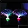 Nattlampor 1st Beautif Romantic Color Changing Fiber Optic Nightlight Lamp Small Light Chrismas Party Home Decoration Drop Del Dhgqy