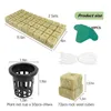 Outils 72 SETS CUBES ROCK-LOOL et Net Pots 1,2 x 1,5 pouce de laine de bougies 72 pack 1,9 pouces pour l'hydroponie durable