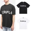 Дизайнер 24SS Purple Brand Frunt Size XS-5XL Большие футболка Mens Mens Homme Рубашки Женщины свободные одежды роскошные дизайнеры с коротким рукавом весенний лето Tie Tee 41es