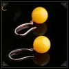 Pendientes Azules Naturales Naturales Pendientes Amber Encanto Amarillo Amario Amber AMBER LUXURO Pendientes para mujeres Boda para el recuerdo Regalización de la madre