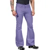 Fashion Mens Casual Colomb Color Pocket Suit Pant Bell Bottoms Pantal