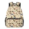 Mochilas Adorável Padrão Ferret Classic Basic Canvas School Backpack Backpack Casual Daypack Office para homens Mulheres