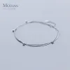 Armbänder Modian Double Layer -Kette Geometrie -Armband -Glanz für Frauen Sterling Silber 925 Kugelperlenkette Original Armbänder Fein Schmuck