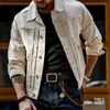 Maden Retro Jeans Jacket Men Amekaji Denim Coat Cotton 100% Slim Fit Outwear Streetwear Streetwear Qality Vintage Mens Clothing 240420