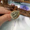 Rings Fashion europeo e americano Pyrite Raw Stone Stone's Ring Personality Elegant Simple Lady Banquet Party Exquisite Gioielli