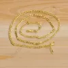 Halsketten schnelles Schiff 5pcs 18 Zoll Gelbgold Figaro -Halskettenkette für Anhänger Halskette mit Hummerklatschen