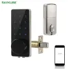 Control TT Lock Bluetooth Deadbolt Door Lock Digital Electronic Keyless Entry Touch Keyboard Smart Home Easy Replacement Gateway G2
