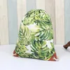 Cordon de cordon femmes multifonctionnel pochette portable sac à pois polyester toile pratique dames sac à dos de gym