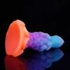 7.6 w dildo Monster Fantasy Sex Toy Luminous anal dildo ssanie silikonowe sęk na potężnym ssym kubek smoczy dildo
