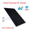 Routeurs 15W 25000mAh routeur wifi 4G à énergie solaire à énergie solaire à énergie extérieure à ultra standby 7 jours à la carte SIM Portable 4G Router