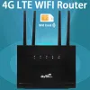 Routers 4G LTE WiFi Router 300Mbps Network 4 Extern Antennas Wireless Router Sim Card Slot RJ45 WAN LAN Support 802.11 B/G/N EU/US