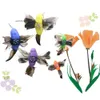 1pc Décoration de jardin extérieur Vibration Solar Power Dancing Flying Butterflies Hummingbird Garden Toys for Kids A 0422