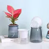 Wazony podwójnie podlewanie roślin Plant przezroczysty plastikowy wazon kwiatowy Automatyczny leniwy hydroponiczny dekoracje donite