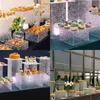 12pcs de decoração de casamento bolo de bolo coluna Stand Stand Table Buffet bandejas favores de casamento artesanato home hotel hotel festas bolo alimentos drinks titular de frutas