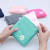 Bags 1PC Women's Cosmetic Bag Daisy Pattern Travel Mini Sanitary Napkin Storage Bag Coin Money Card Lipstick Small Items Pouch