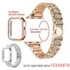 Metal Diamond Pasek na zegarek 45 mm 44 mm 42 mm 40 mm kobiet Bransoletka ze stali nierdzewnej dla iWatch 8 7 6 5 4 3 SE 240408