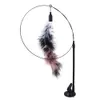 Simulation Bird interactive Cat Toy Sucker Feather with Bell Stick for Kitten Playing Teaser Wand Supplies 240410