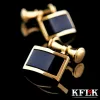 Liens Kflk Shirt Cuffers de manchette pour hommes marque Goldcolor Fashion Cuff Links Bouton de haute qualité de luxe de luxe Mariage Groom