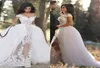 Off The Shoulder Tulle Detachable Skirt Lace Sheer Applique Wedding Dresses Sexy Puffy Bridal Gowns with Overskirt3516803
