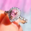 Cluster Rings For Women Moissanite Cubic Zirconia Ring Silver Plated Couple Wedding Gift Girlfriend Party Fashion Jewely