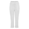 Women's Pants Women Linen Suits Tightness Pocket Trousers Cotton Clothes Solid Casual Womens Suit Work