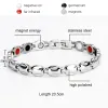 Bracelets Oktredy Energy Healing Bracelet en acier inoxydable Thérapie magnétique Bracelets pour femmes Bracelet de charme de bureau