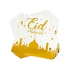 Eid Mubarak Tek Kullanımlık Sofra Altın Plaka Kupası Banner Hediye Çantaları İslami Müslüman Parti Malzemeleri 2024 Ramazan Kareem Süslemeleri 240422