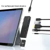 Hubs For Surface Pro x/Pro 8 /Pro 9 USB Type C HUB USB HUB To HDMI 4K With Thunderbolt 3 USB 3.0 RJ45 PD Charging TF/SD Audio Slot