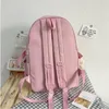 Popular Pink Color Purple Girls High School Student Backpack Students Feminino Cartoon Middle School Students