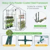 Greenhouse Garden 57x57x77inch Transparent Mini Walkin Green House avec fenêtre et ancre pour extérieur 240415