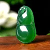 Naturalne chalcedony jadeczkowe koraliki do biżuterii do tworzenia bransoletki DIY Naszyjnik zielony jade wisiorek akcesoria