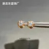ハイエンドの豪華なキャルティアイヤリング日本のクラシックシングルダイヤモンドイヤリング厚のメッキ18kゴールド1つのUFOエクサイトバブルジュエリー