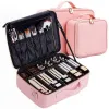 Caisses Femelle Pu Makeup Sac Tool Organiateur Artiste professionnel Case de maquillage Nouveau Boîte de rangement de maquillage
