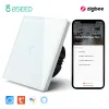 Controllo bseed zigbee wifi touch switchs 1/2/3gang switch a parete intelligente pannello di vetro Google Alexa Smart Life App Controllo senza filo neutro