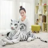 Puppen 30120 cm Riese weißer Tiger Plüschspielzeug weiches Wildtierkissen Tierpuppe gelb Tiger Schwarz Leopard Panther Spielzeug für Kinder