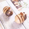 Decorative Figurines 1 PCS Toothpicks Holder Dispenser Wood Christmas Gifts Home Office Desk Decor Accessories Birthday