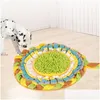 Toys pour chiens mâche pour animaux de compagnie Mat de puzzle du puzzle de la décompression Couverture alimentaire l'alimentation de soulagement empêchant l'étouffement et le lent Foo DHFDG