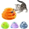 Toys Funny Cat Pet Toy Cat Toys Intelligence Triple Play Disc Cat Toy Balls Ball Toys Pets Green Orange Cat Toys Interactive