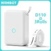 Niimbot D110 Mini Portable Thermal Printer Without Ink Self-Adhesive Label Maker Printer For Stickers Labeller Labeling Machine 240419