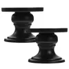 Titulares de vela 2 PCs Holder Metal Pillar Wedding Decorate for Candles Party Black Banquet