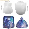 Equipments Crystal Epoxy Resin Rockets Storage Box for Jewelry Tools and Equipments Space Jar Silicone Mold