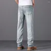 Mäns jeans iskyl och bekväm: Löst rakben för män perfekt sommar av laisel