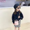 バッグファッションチャイルドショルダーバッグパテントレザーかわいい女の子の子供用ホットコイン財布小さなハンドバッグ