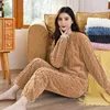 Blankets Thickened Velvet Home Clothes Women Flannel Fuzzy Pajamas For Winter Must Have Set Men Girls Blanket