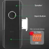 Controle a trava da porta de impressão digital para porta de metal de madeira de vidro, sem limitado casa inteligente WeChat App Control Sliding Door Sliding Smart Keypad Gate Abridor