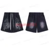 Shorts Hellstar Shorts Designer Shorts Summer Summer Moda Shorts Hell Star Menções Casuais Casuais Rua High Street Loose Retro Lavagem de esportes casuais Quinto shorts io