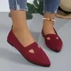 Zapatos casuales de punta de punta para mujeres zapatillas 2024 Spring Slip-on Women's Big Tize 43 transpirable