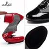Sapatos de dança Ladingwu 2024 Modern Men's Soft Bottom Ballroom PU e rede de pano de rede Latina Black/Red/White Color